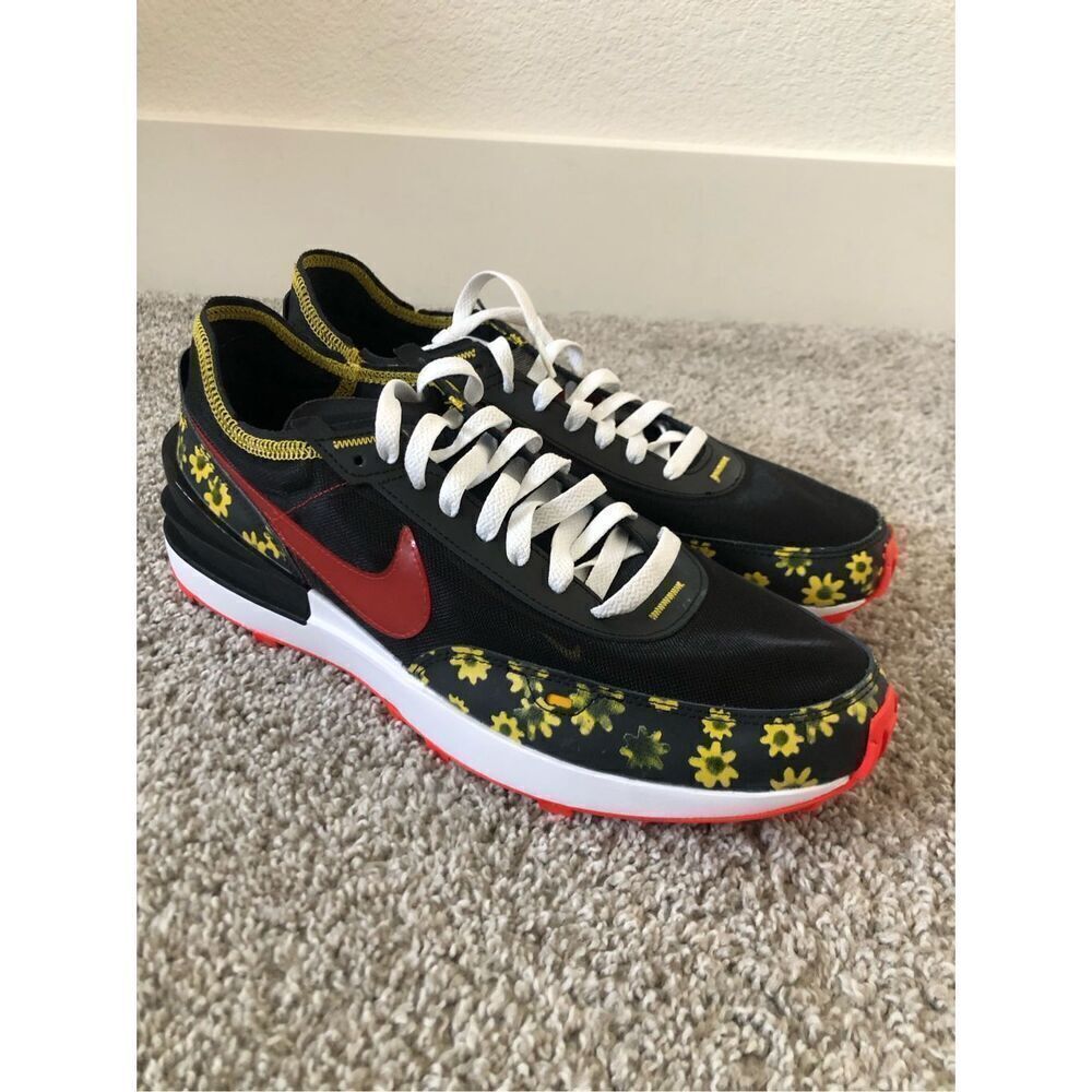Nike Free Run Waffle Sunflower Black/Red Men's Size 11